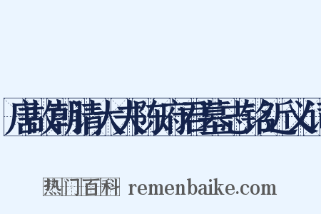 唐故朝请大夫陈府君墓志铭近义词是什么意思的图片